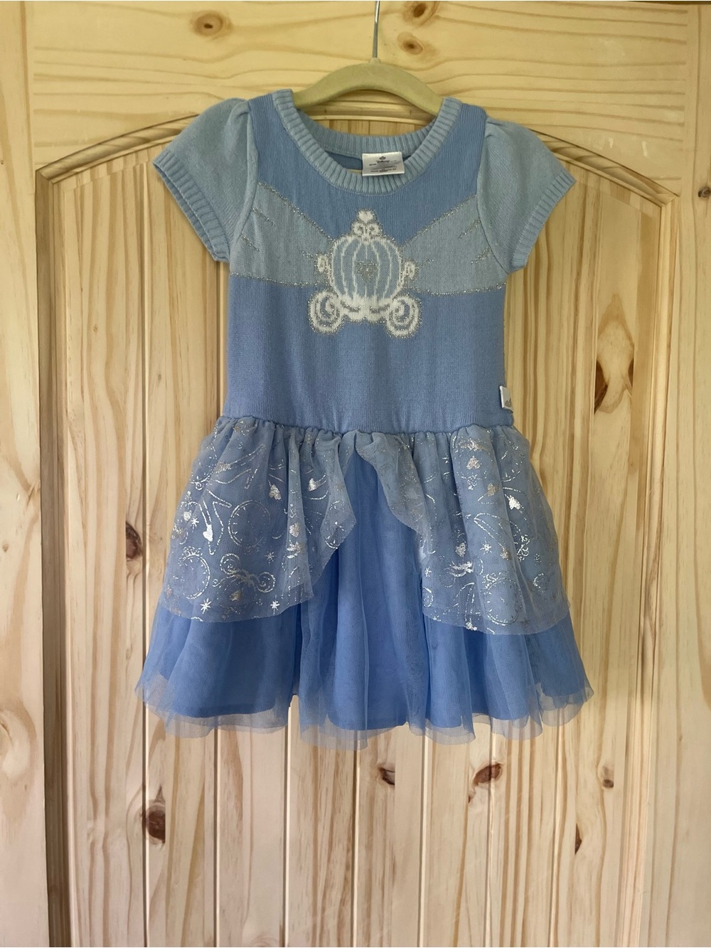 Disney Knit Cinderella Dress with Tulle Skirt - Picture 1 of 4